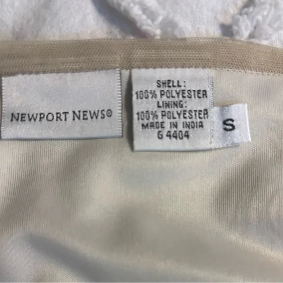 Newport News Cream Vintage-look Dress with Floral Embroidery - Picture 7 of 9